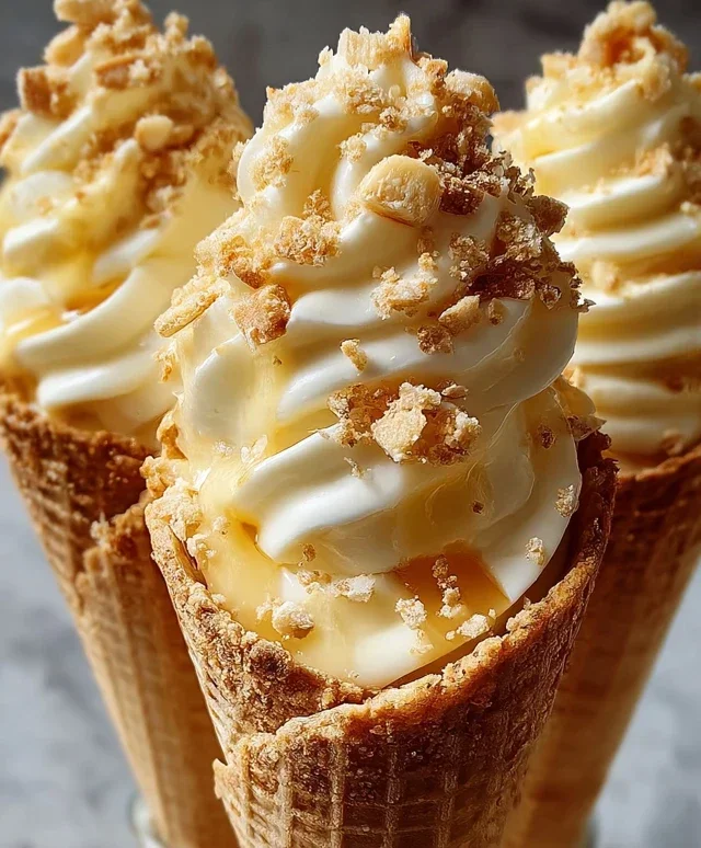 Banana Pudding Cheesecake Cones