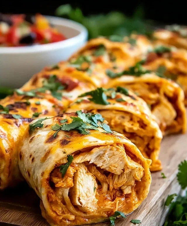 Chicken Enchilada Roll Ups
