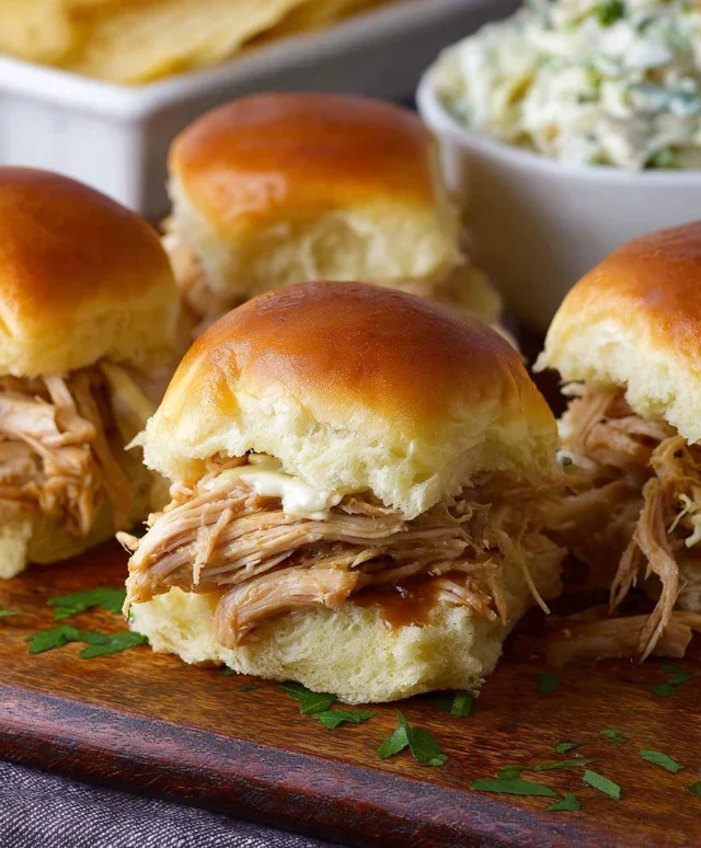 Crock Pot Mississippi Chicken Sliders