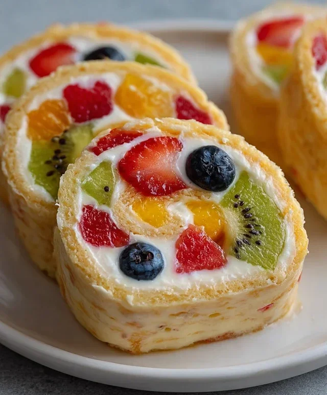 Cheesecake Fruit Salad Roll Ups