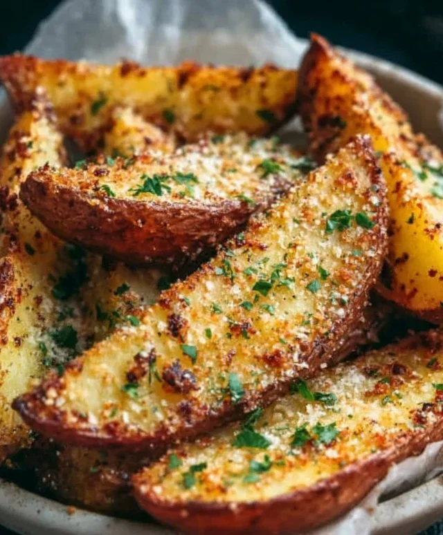 Baked Garlic Parmesan Potato Wedges