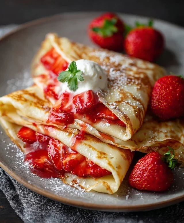 Strawberry Crepes