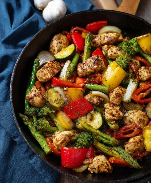 Healthy Chicken and Vegetables Skillet
