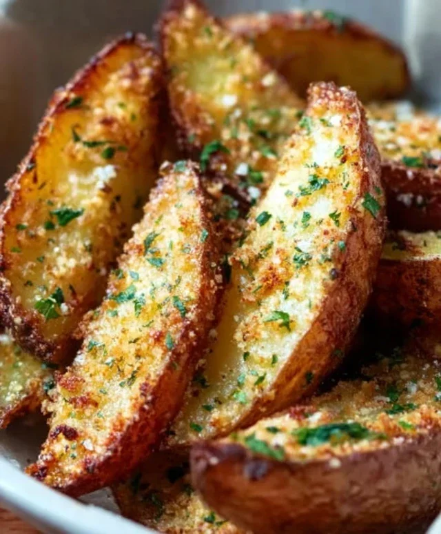Baked Garlic Parmesan Potato Wedges