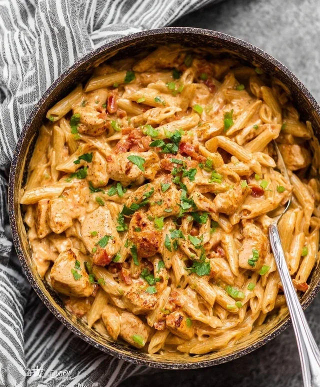 Crock Pot Creamy Cajun Chicken Pasta