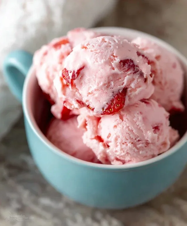 Homemade Strawberry Ice Cream