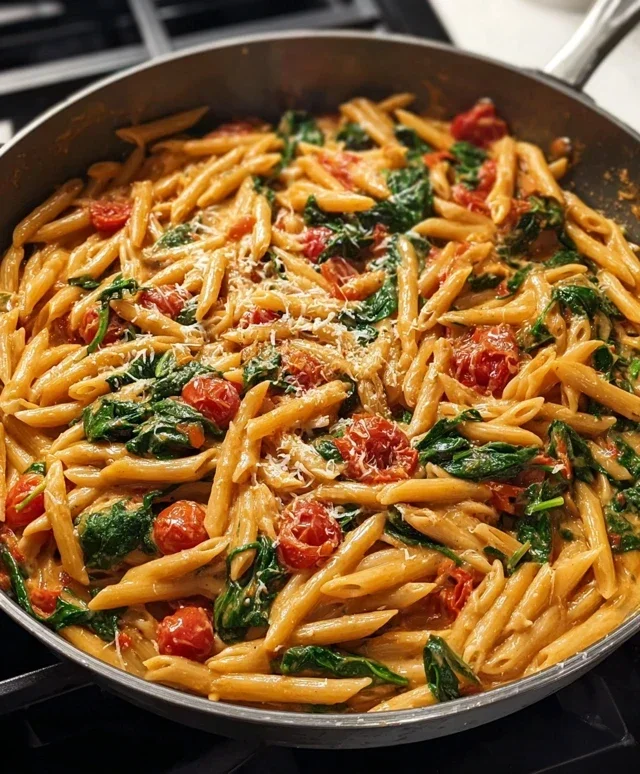 One-Pot Spinach Tomato Pasta