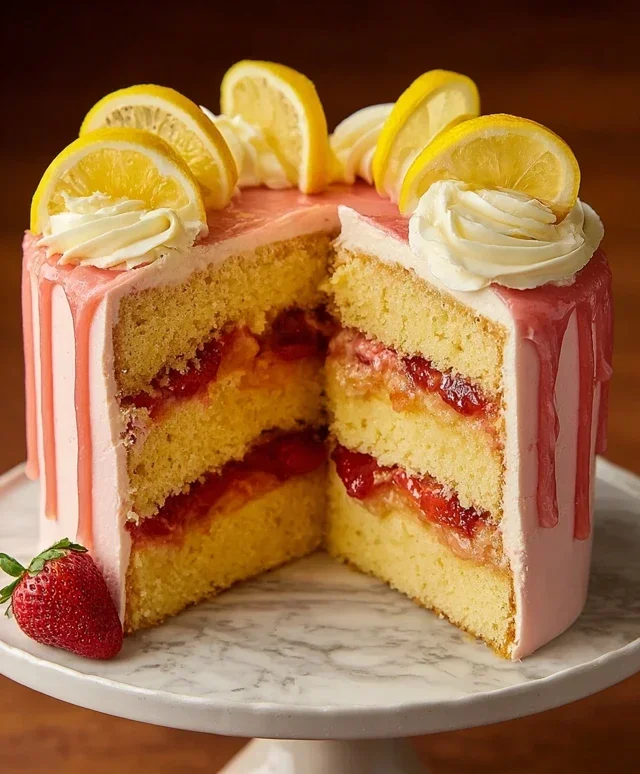 Strawberry Lemonade Cake