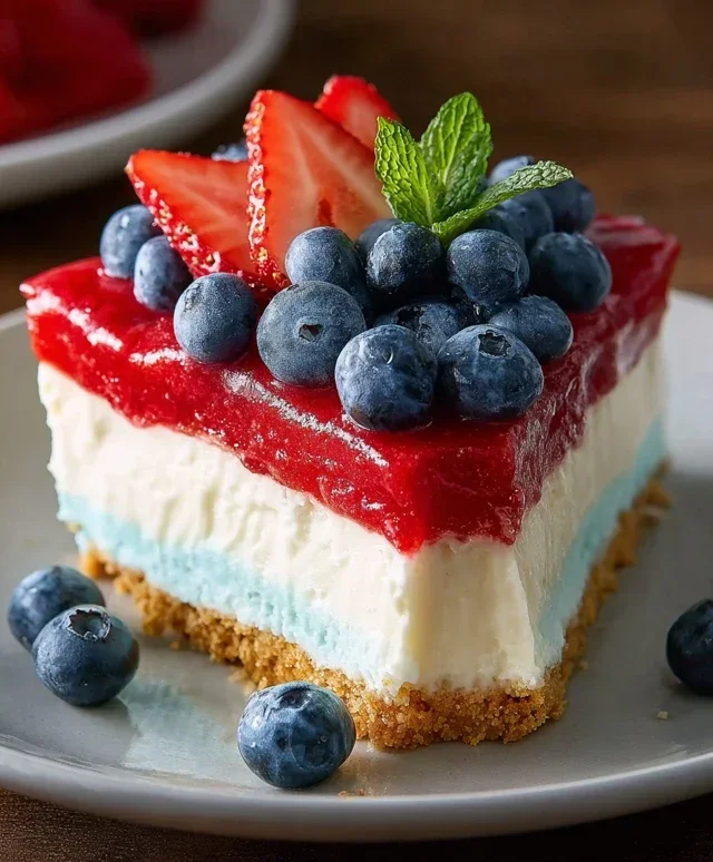 No Bake Patriotic Cheesecake