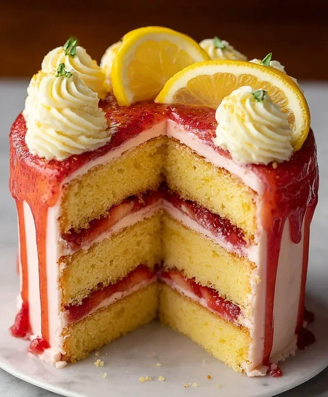 Strawberry Lemonade Cake
