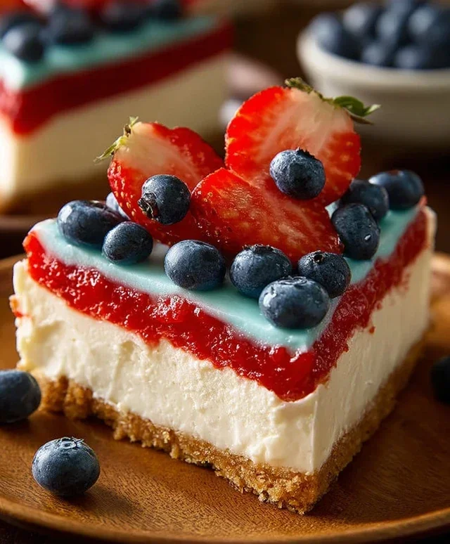 No Bake Patriotic Cheesecake