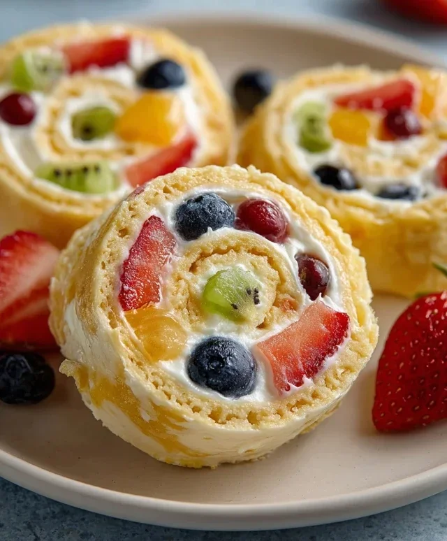 Cheesecake Fruit Salad Roll Ups
