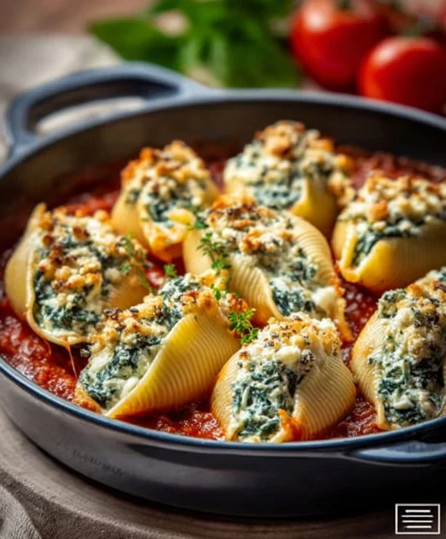 Spinach and Ricotta Stuffed Shells Recipe
