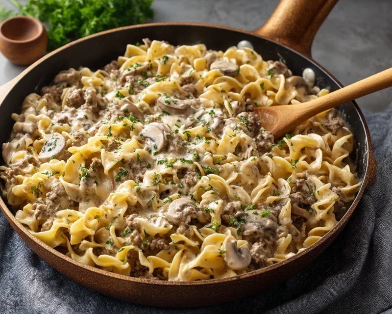 30-Minute Ground Beef Stroganoff
