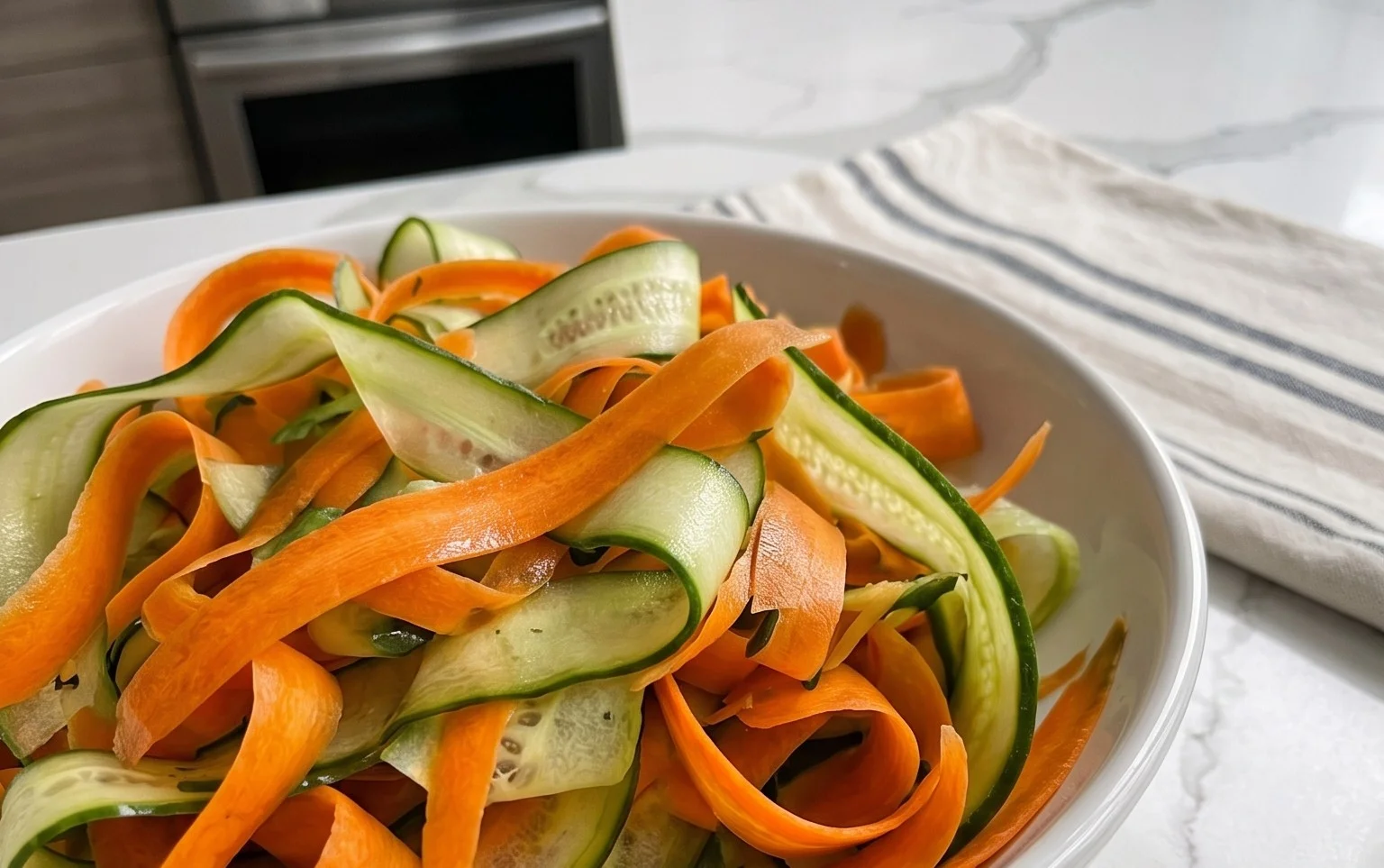 Carrot and Cucumber Ribbon Salad