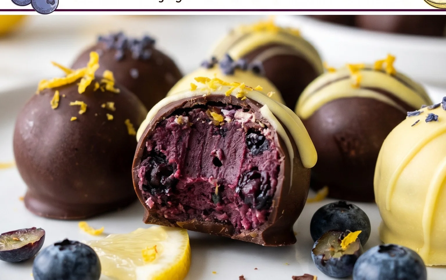 LEMON BLUEBERRY TRUFFLES