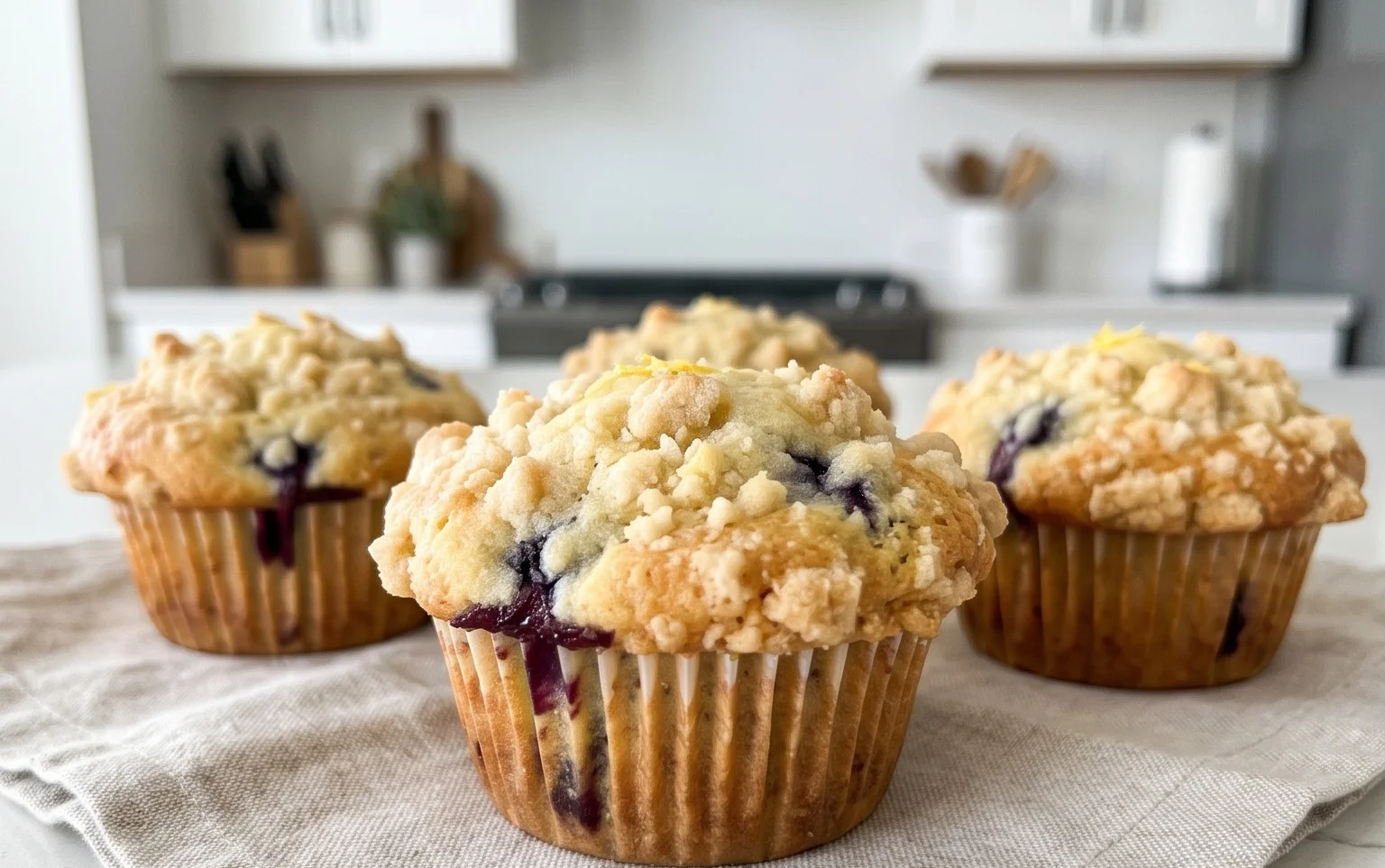 Lemon Blueberry Streusel Muffins