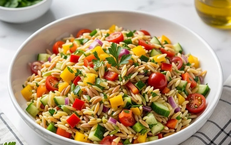 Rainbow Orzo Salad