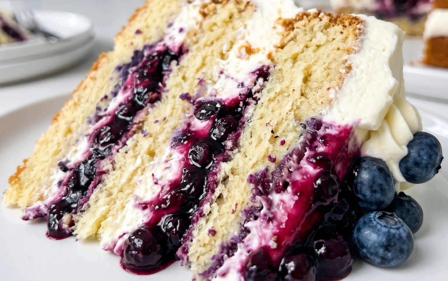Nova Scotia Blueberry Cream Cake