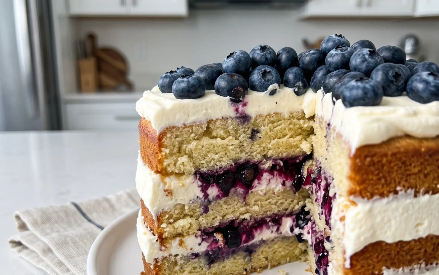 Nova Scotia Blueberry Cream Cake