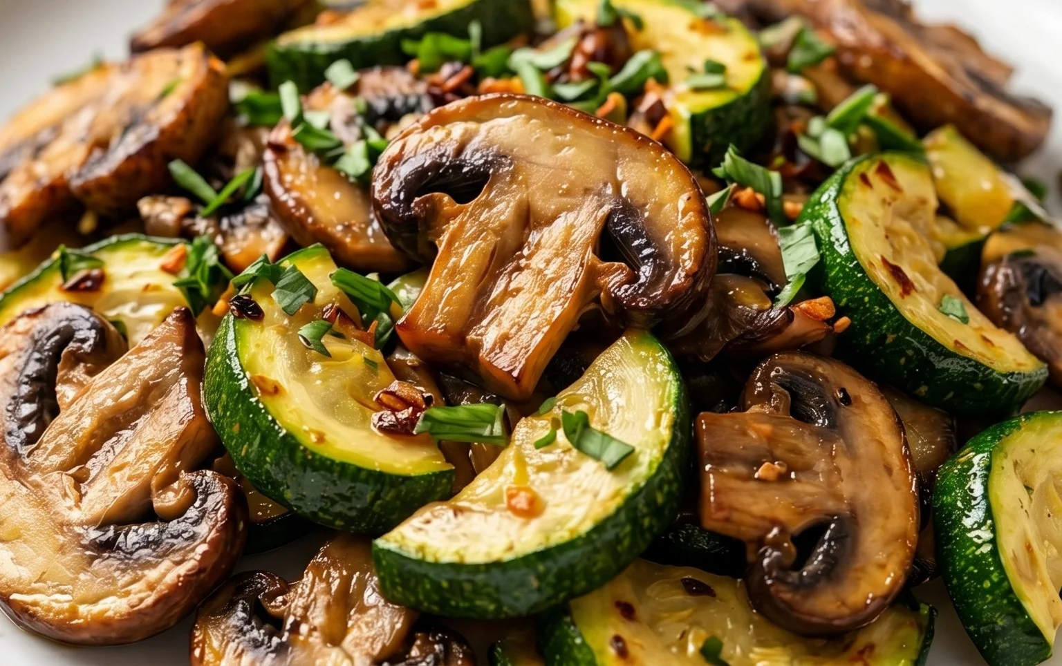 Skillet Zucchini and Mushrooms