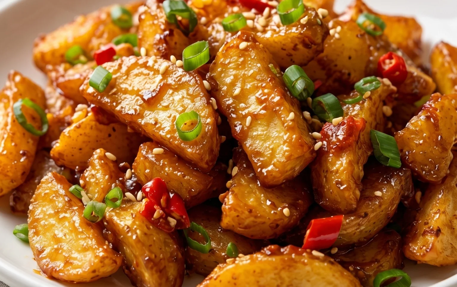 Crispy Honey Chilli Potatoes