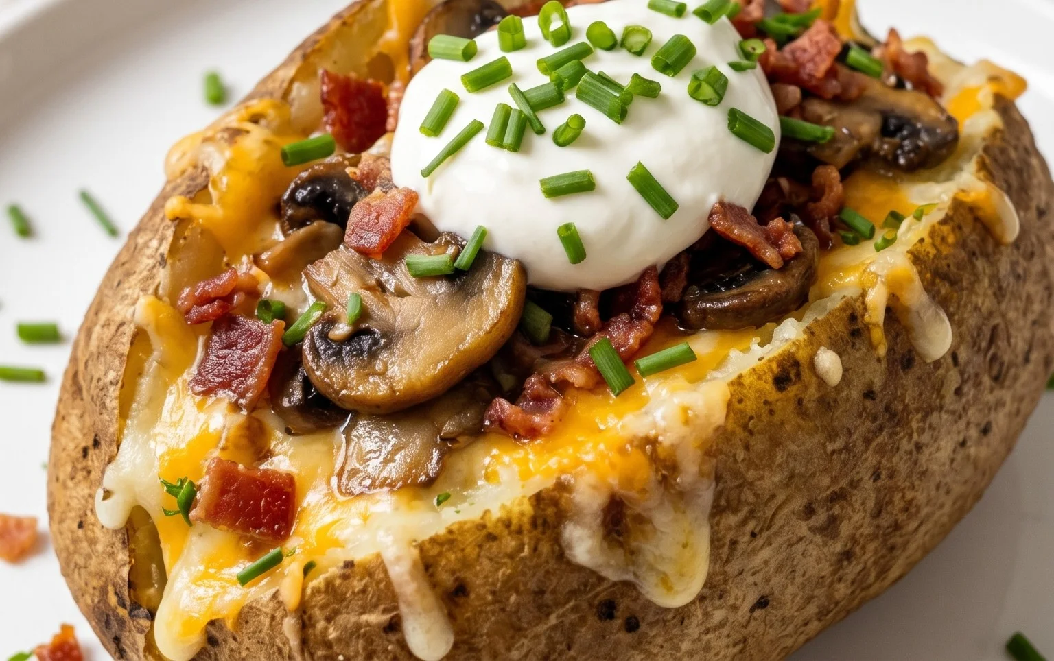 The Ultimate Stuffed Baked Potatoes with Mushrooms