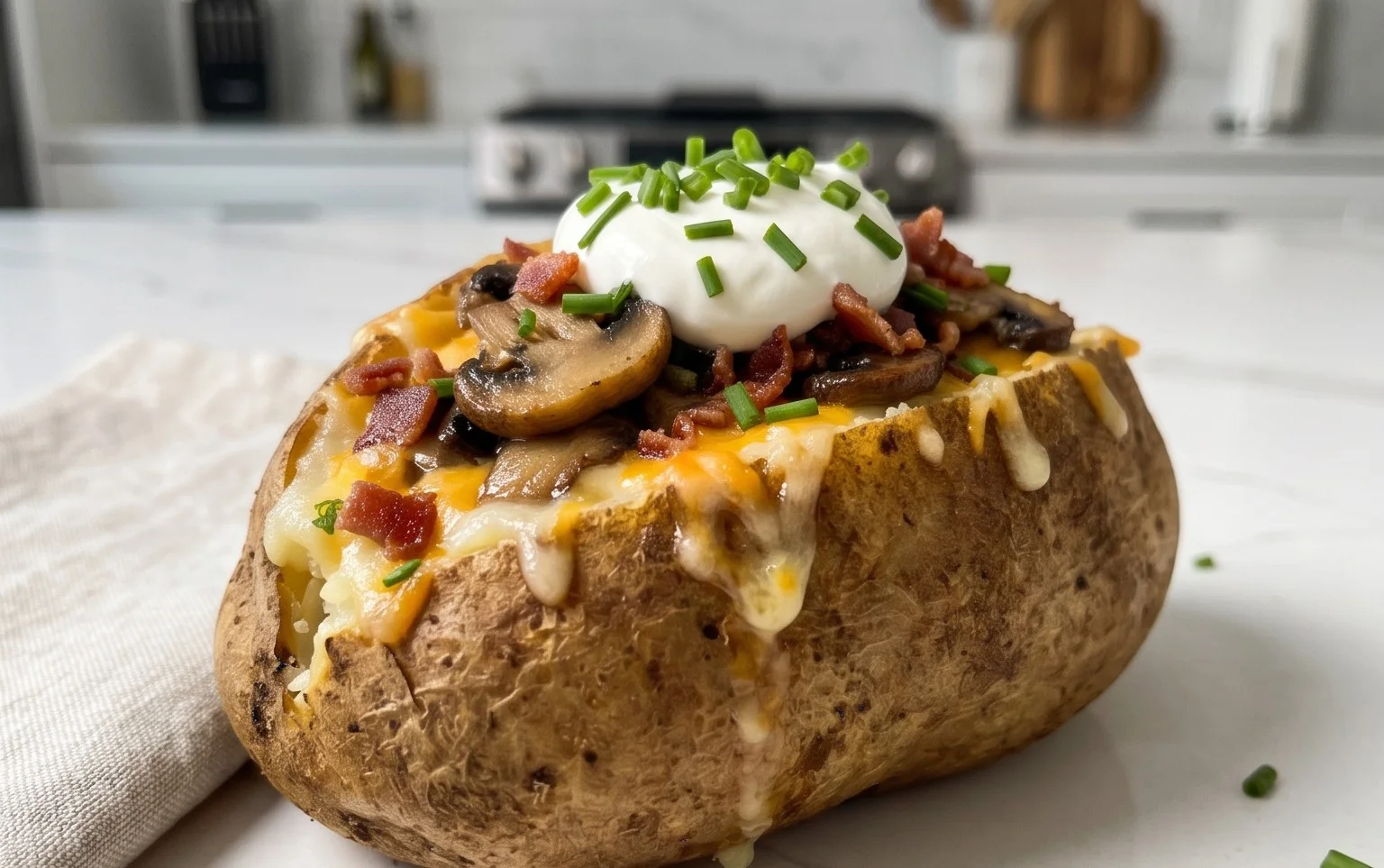 The Ultimate Stuffed Baked Potatoes with Mushrooms