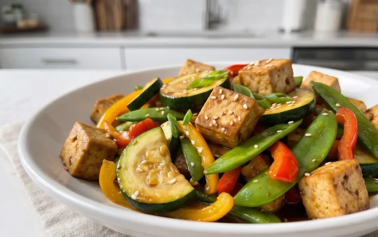 Zucchini Stir Fry With Tofu (Vegan)