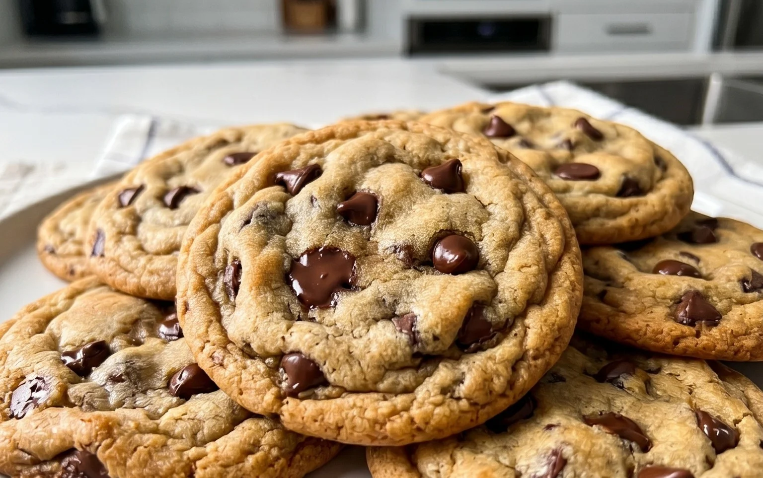 Crispy and Chewy Chocolate Chip Cookies