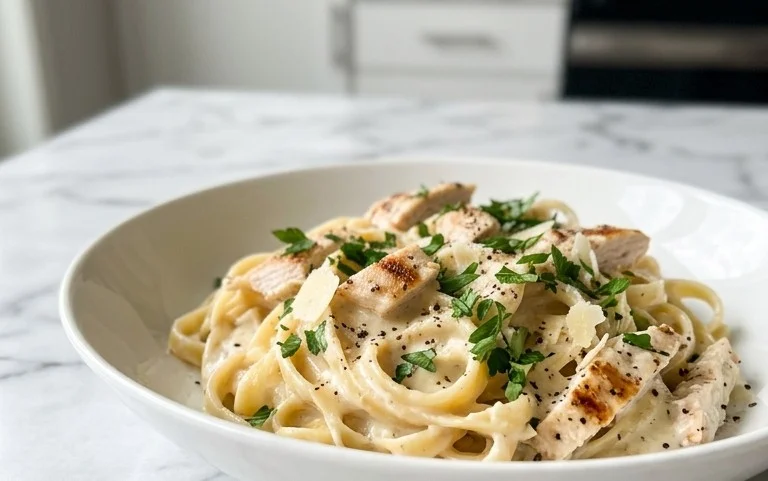 Low Calorie Chicken Alfredo