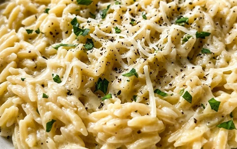 Creamy Garlic Parmesan Orzo