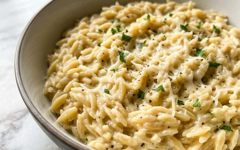 Creamy Garlic Parmesan Orzo