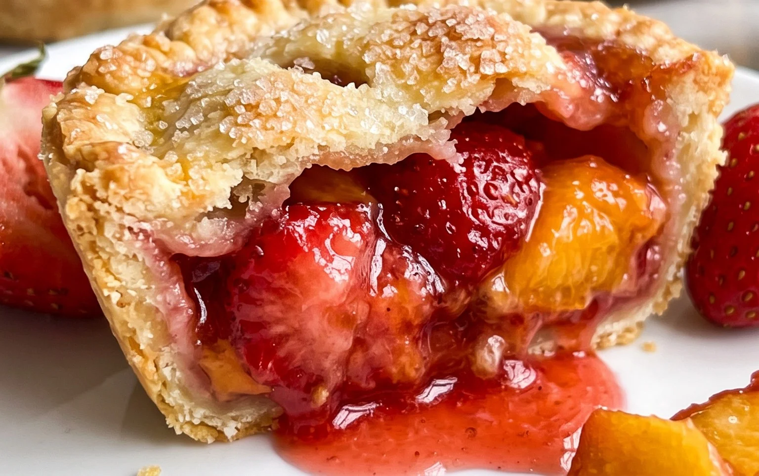 Strawberry Peach Pie Bites