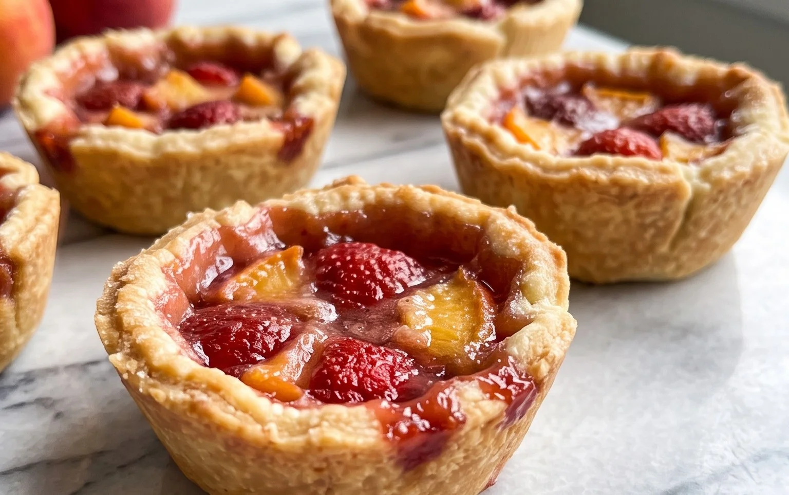 Strawberry Peach Pie Bites