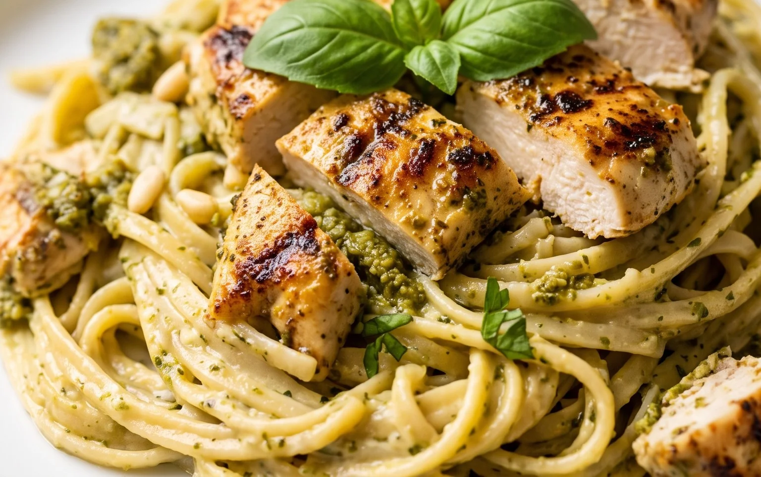 Creamy Chicken Pesto Pasta