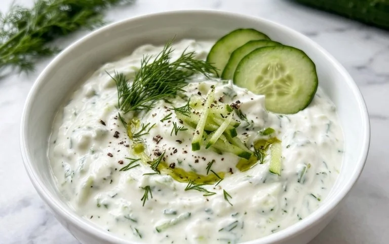 Cucumber Dip with Sour Cream and Dill