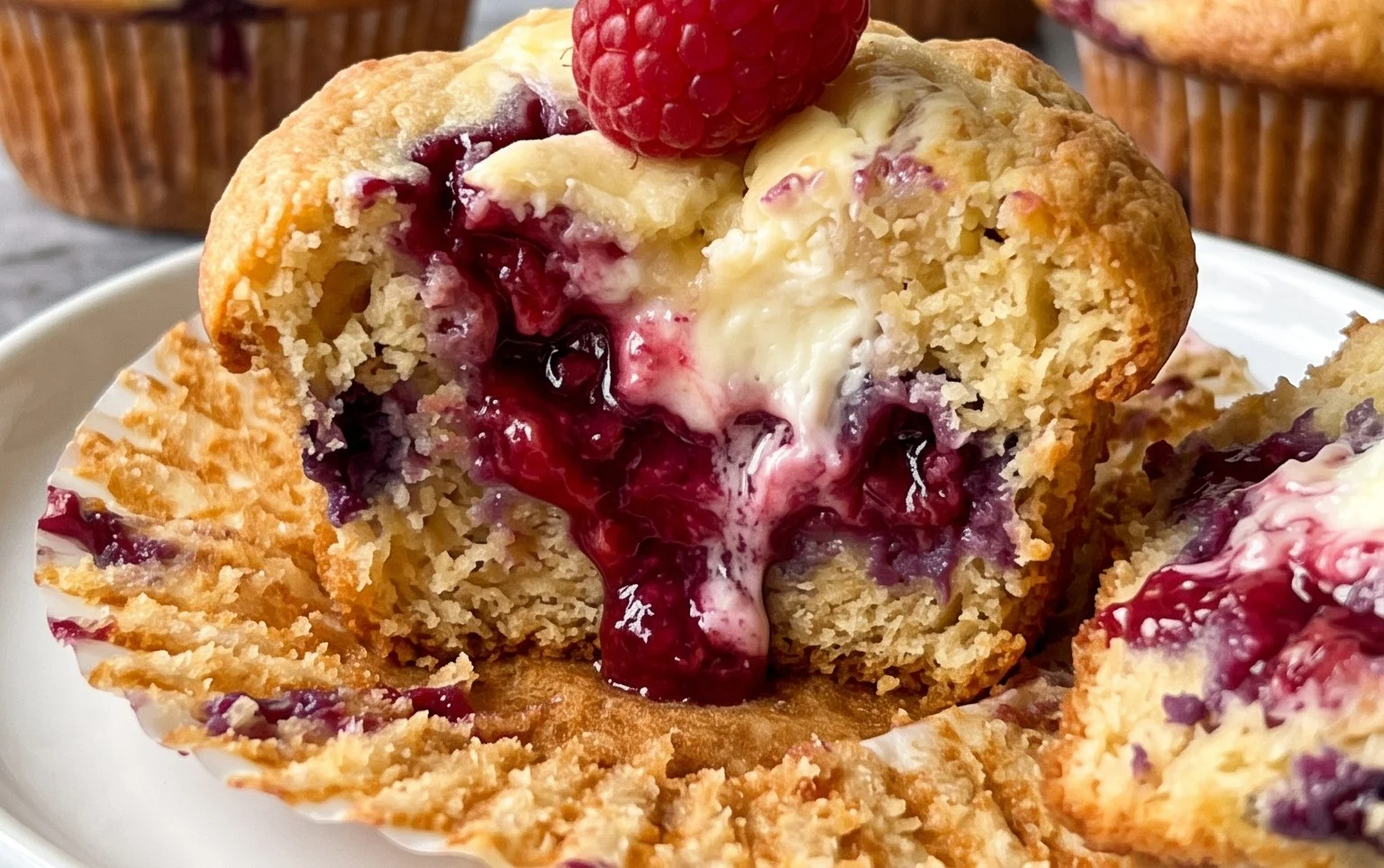Berry Cream Cheese Muffins