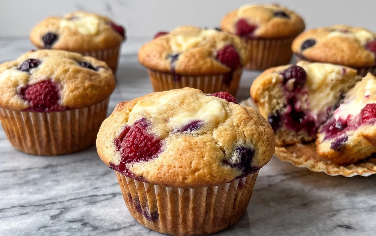 Berry Cream Cheese Muffins