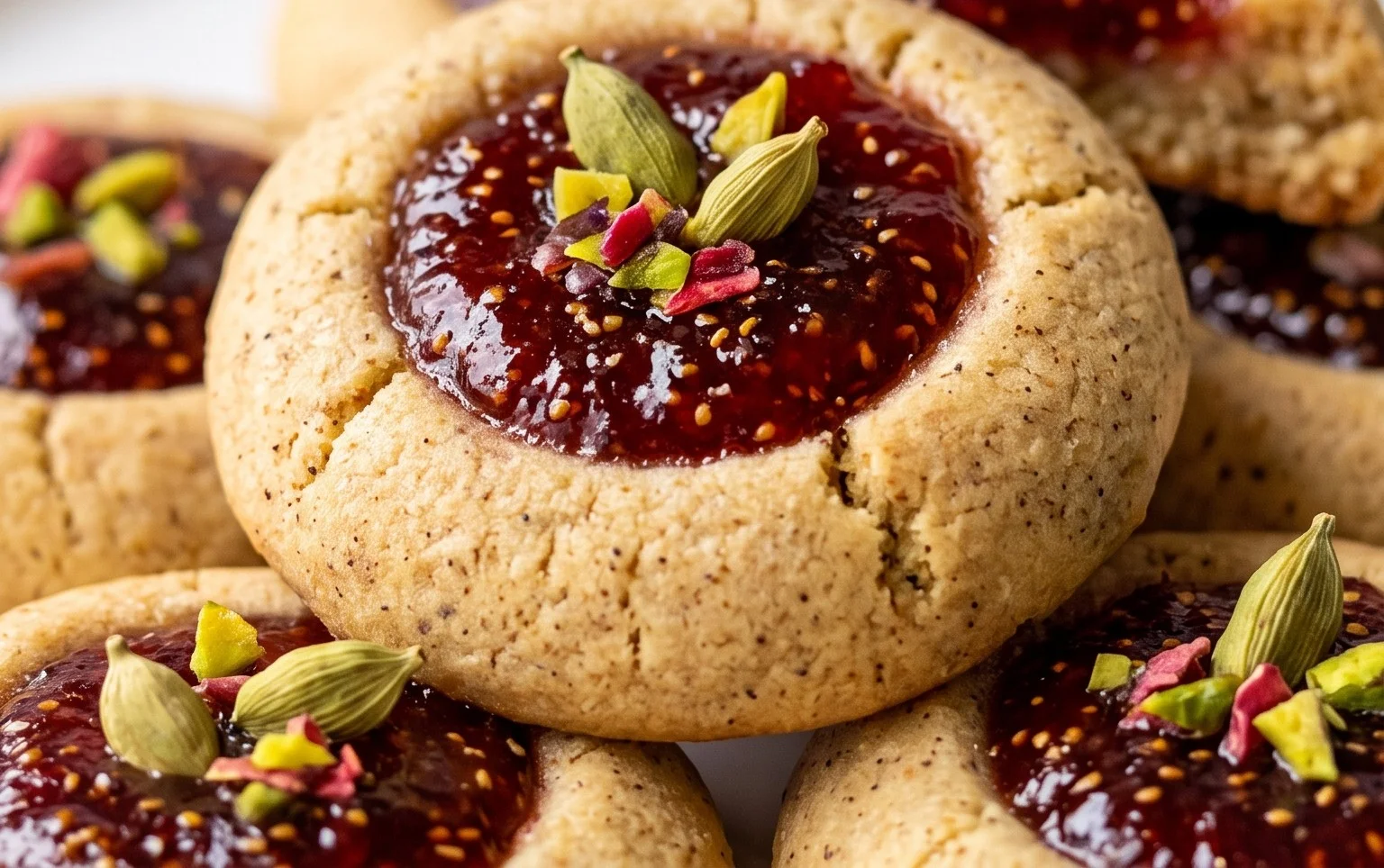 Cardamom Fig Thumbprint Cookies