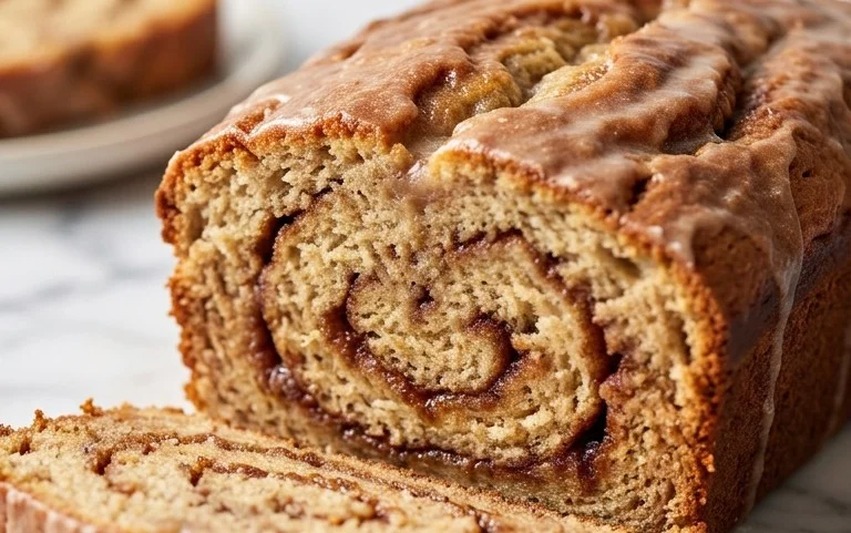 Cinnamon Roll Banana Bread