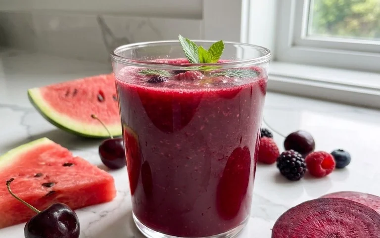 Watermelon Cherry Berry Beet Juice