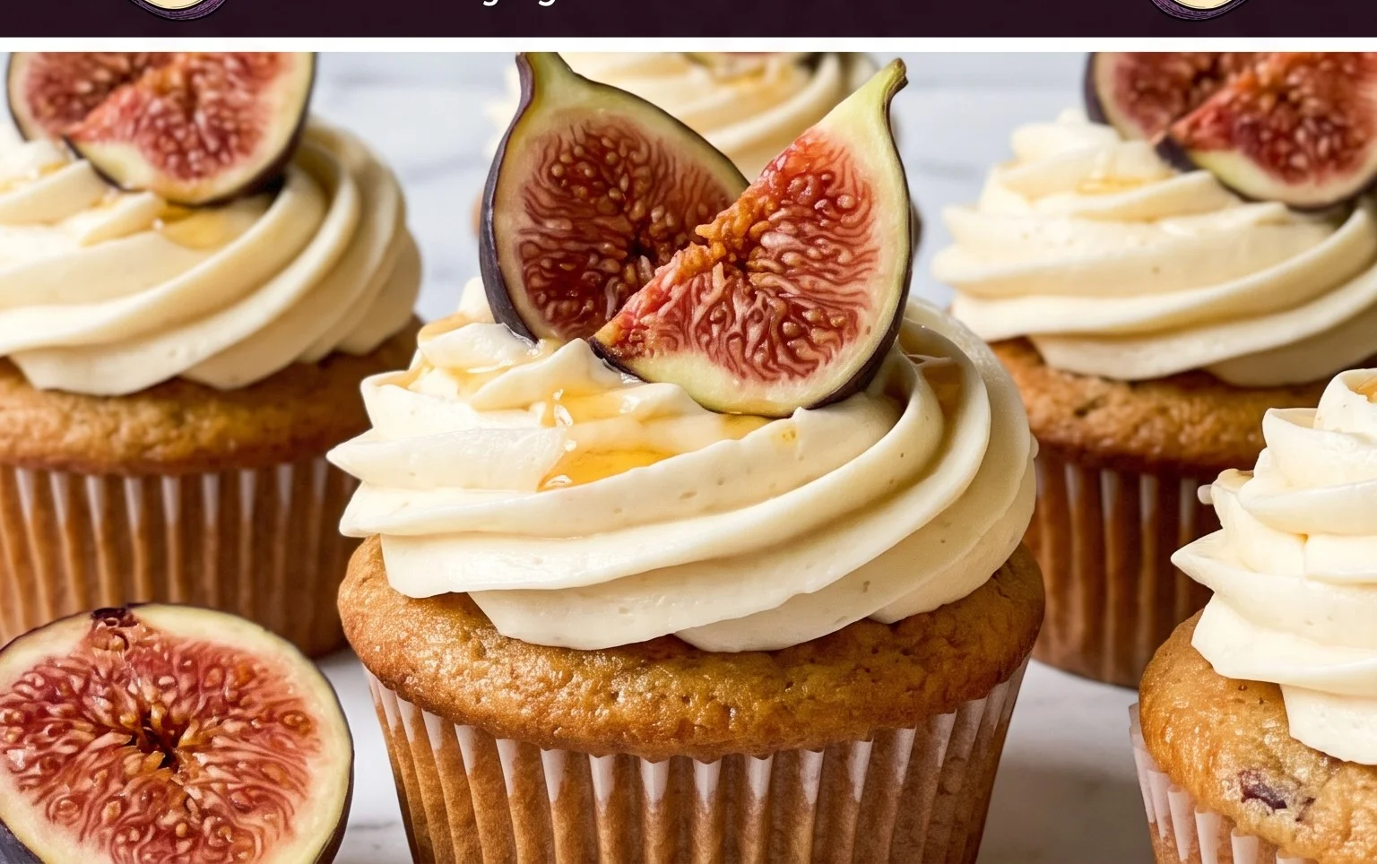 Fig Cupcakes with Honey Cream Cheese Frosting