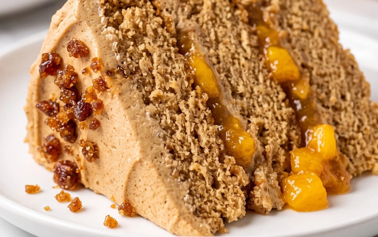 Brown Sugar Layer Cake with Peach Filling