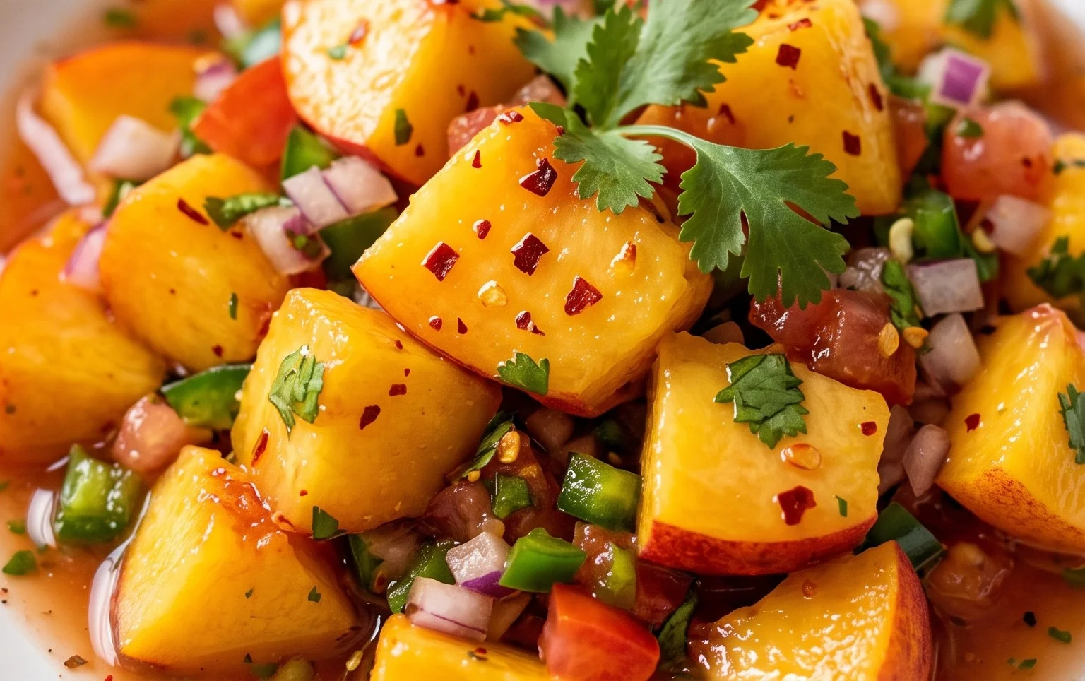 Sweet & Spicy Peach Salsa Canning Recipe