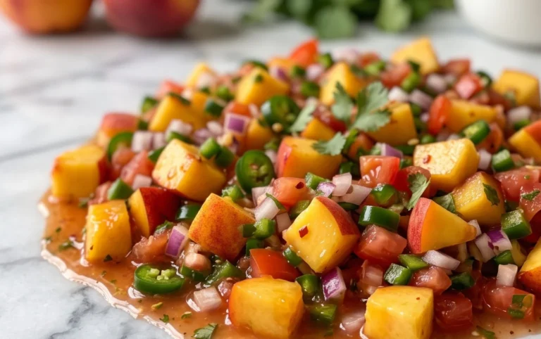 Sweet & Spicy Peach Salsa Canning Recipe