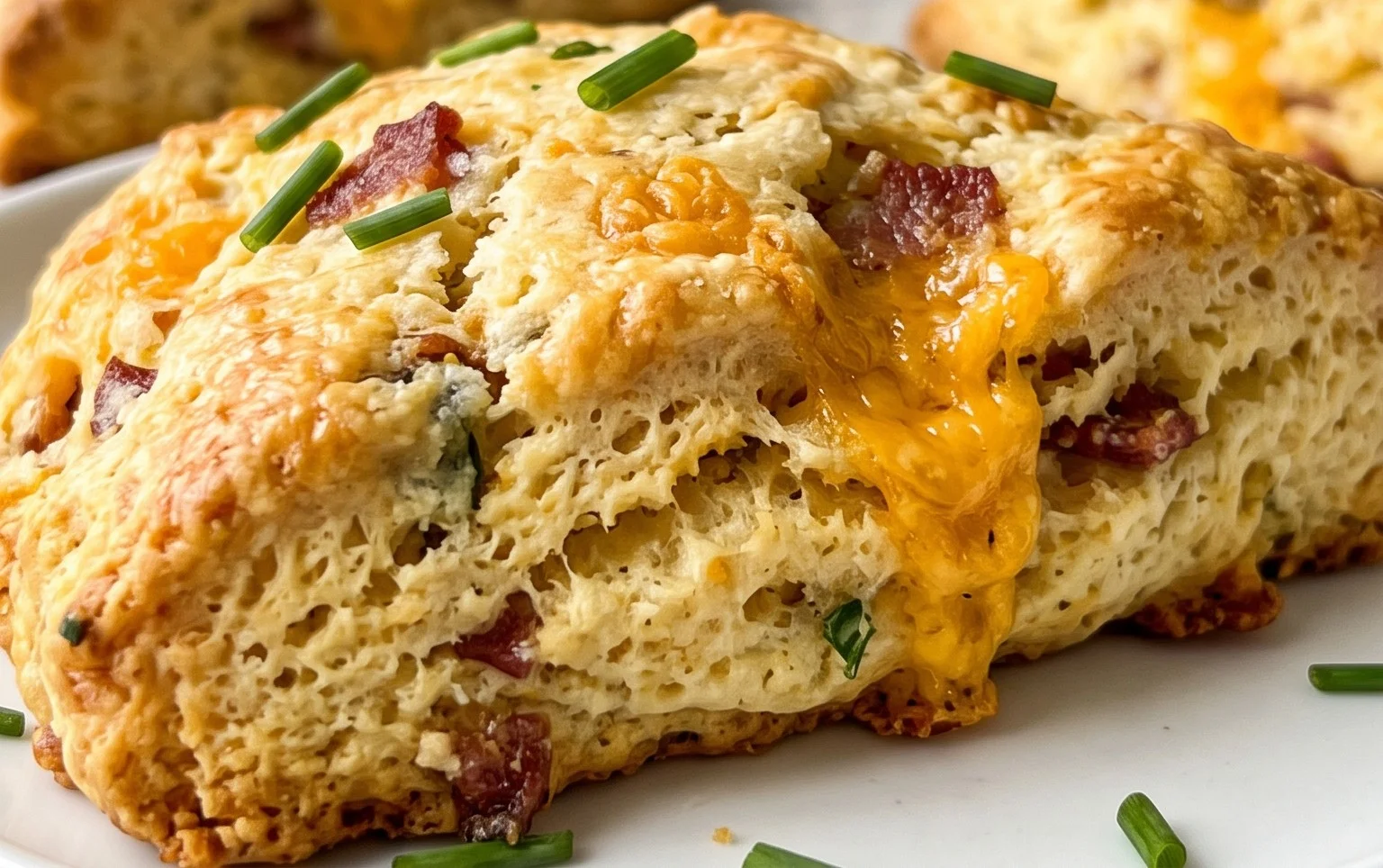 Beef Bacon Cheddar and Chive Scones