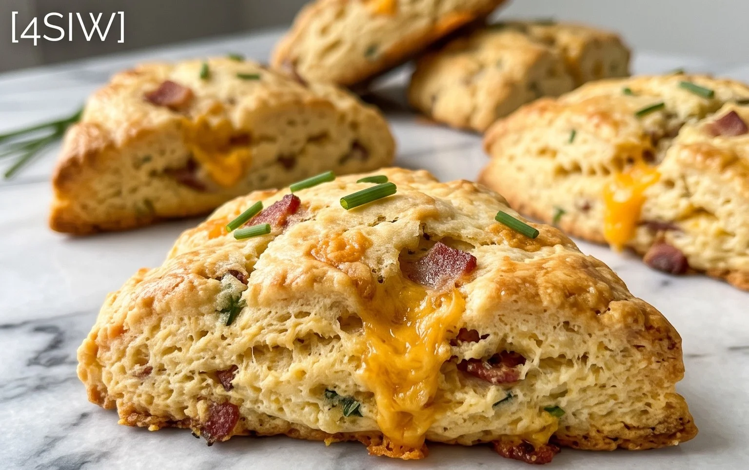 Beef Bacon Cheddar and Chive Scones