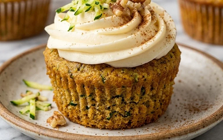 Zucchini Cupcakes with Cream Cheese Frosting
