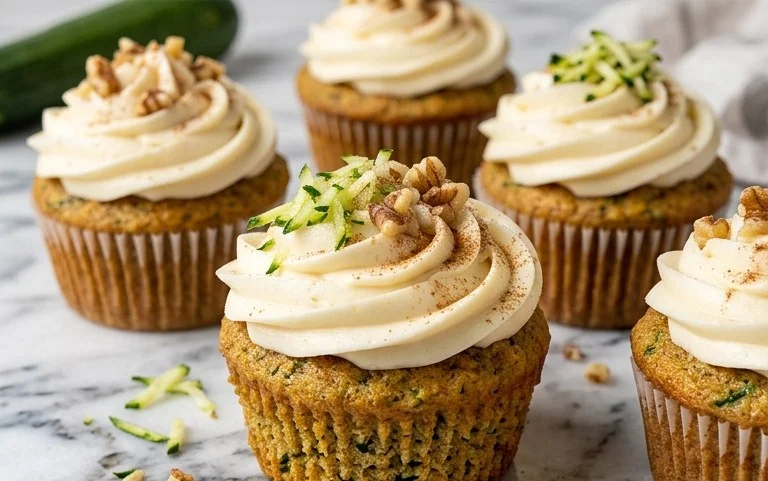 Zucchini Cupcakes with Cream Cheese Frosting